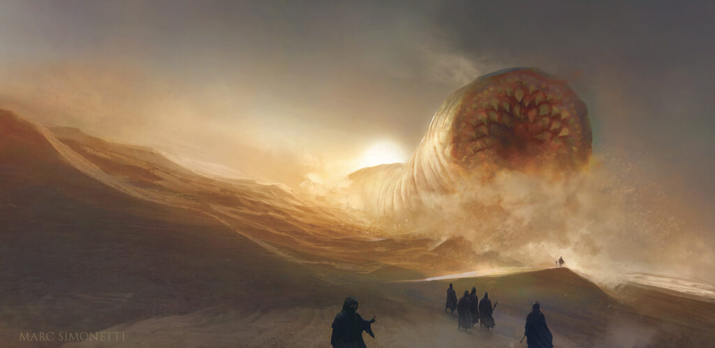 MARC SIMONETTI: Dune by Frank Herbert Cover art for Aleph.