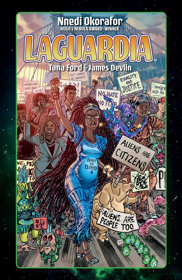 LaGuardia, written by Nnedi Okorafor, art by Tana Ford, colours by James Devlin